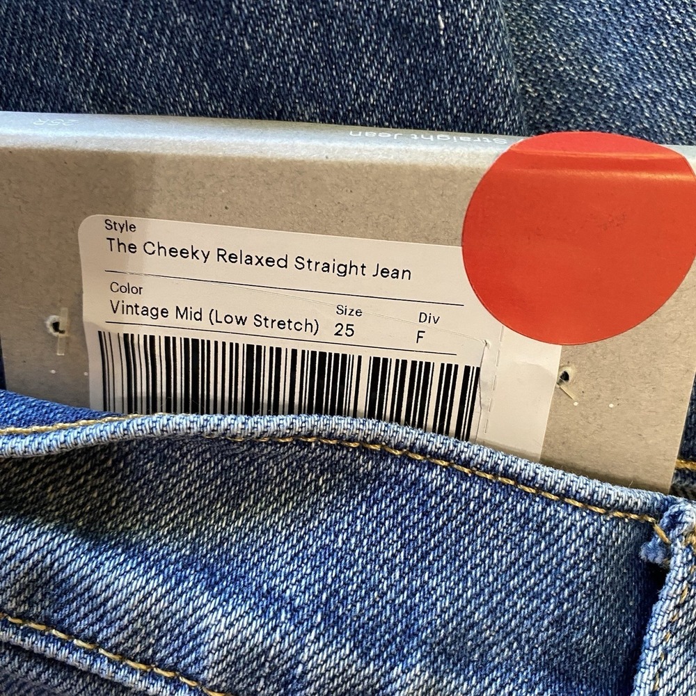 Everlane NWT Cheeky Straight Jean Women Size 25R Relaxed Fit Denim - Picture 10 of 13